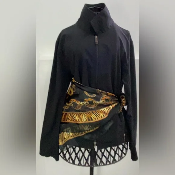 Black and Gold Tiger Print Scarf/Scarve Vintage - Picture 9 of 9